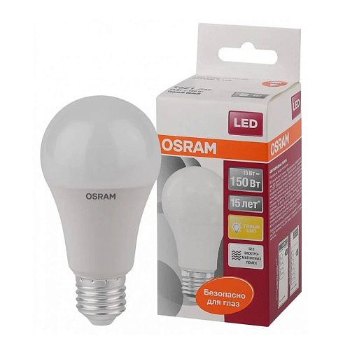 Лампа светодиодная ЛОН STAR CLASSIC A150 13Вт 827 1521Лм E27 4058075056985 OSRAM