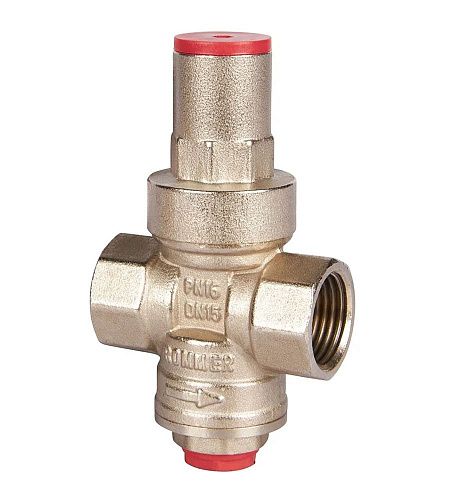 Редуктор давления 1/2 поршневой 1-6 бар с выходом под манометра 1/4 ROMMER RVS-0010-000015