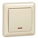 Выключатель СУ 1кл с подсветкой в сборе (слоновая кость) W59 (VS116-153-28) SE
