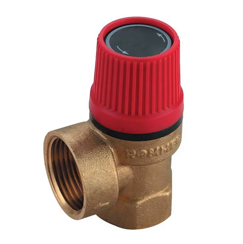 Клапан предохранительный для отопления 3 бар 1/2 x3/4 RVS-0001-003015 ROMMER