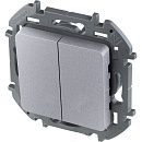 Переключатель 2кл (алюминий) INSPIRIA Legrand/Daccord (673655) 