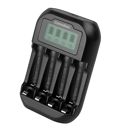 Зарядное устройство сетевое BC-1046 4хАА/ААА для AA 1000мА для ААА 500мА индикатор защита Camelion