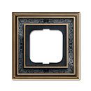 Рамка 1 пост 1721-843-500 (латунь античная/черная роспись) Династия ABB