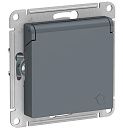 Розетка с/з с защитными шторками с крышкой 16А IP20 (грифель) ATLASDESIGN SE Розетка с/з с защитными шторками с крышкой 16А IP20 (грифель) ATLASDESIGN SE