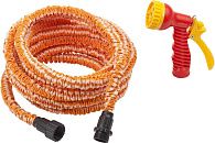 Поливочный набор PS-22 удлиняющийся шланг 7.5-22.5 м пистолет 7 режимов присоединение 3/4" GRINDA