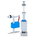 Арматура с боковой подводкой 1/2" с пластиковым штуцером металлизированная ручка шток эконом АНИ WC4050M