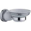 Мыльница LEDEME керамика настенная  белая /серебро L3602