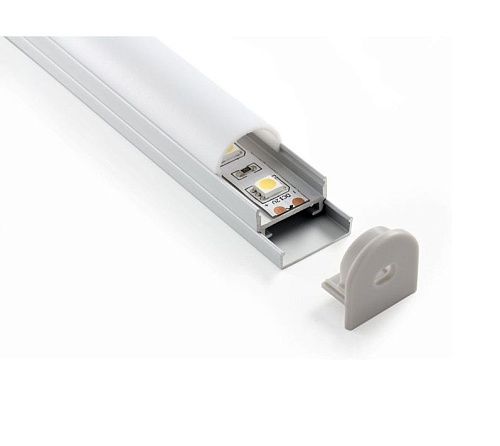 Профиль алюминиевый потолочный с экраном LL-2-ALP005 19х20х2000мм (комплект: направляющая. 2 заглушки) Elektrostandard