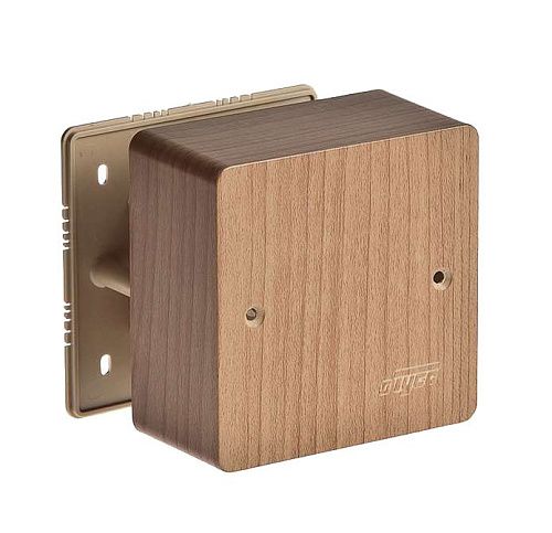 Коробка универсальная ОУ 85х85х42мм с крышкой IP40 (дуб) ТУСО Ruvinil