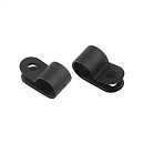 Кабельная скоба под винт  9 мм Р-образная черная (50шт/уп) REXANT 