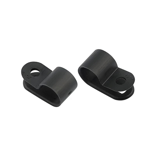 Кабельная скоба под винт  9 мм Р-образная черная (50шт/уп) REXANT 