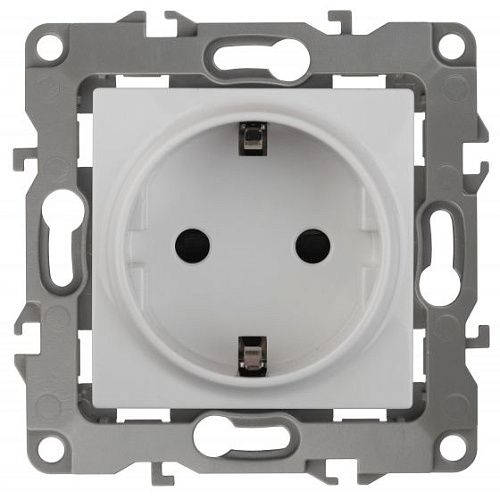 Розетка 2P+E Schuko 16A (белый) Эра12 ЭРА (12-2101-01)