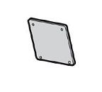 Заглушка FMCE54 для неиспользуемого отверстия на лицевой панели под розетки 10/16A или 16-32A ABB (2CMA191091R1000)