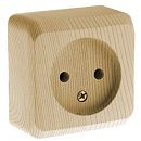 Розетка ОУ без заземления (сосна) ЭТЮД SE