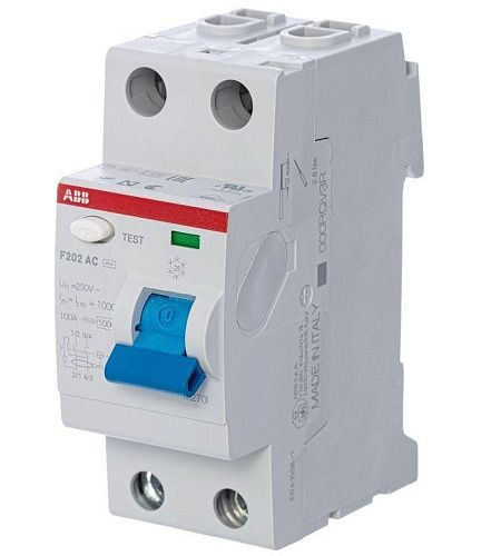 Устройство защитного отключения 2п 16А 10мА тип AC F202 AC-16/0.01 ABB ФЛ