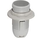 Патрон Е14 подвесной с кольцом термостойкий пластиковый (белый) ЭРА