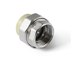 Муфта  PP-R комбинированная разъемная ВР 32-1.1/4 Белая PRO AQUA 62352