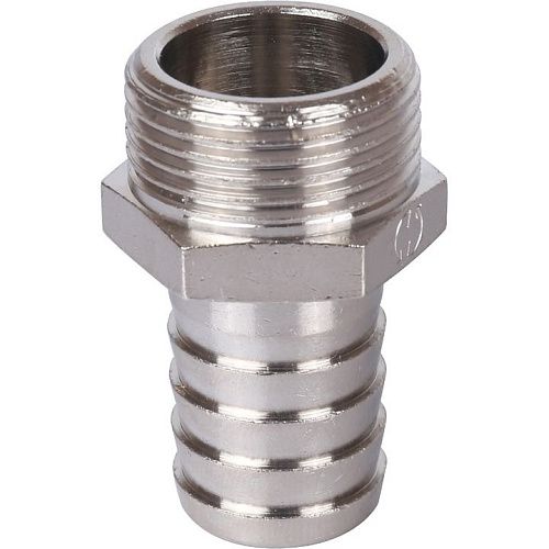 Штуцер никелированный НР 3/4"х20 STOUT