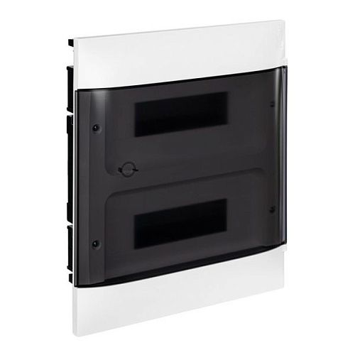 Бокс встраиваемый 2ряда 12 мод. 535x328x103мм с N/PE-16/16 дымчатая.дверь IP40 (белый) PRACTIBOX S Legrand (135552)