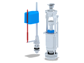 Арматура с нижней подводкой 1/2" с пластиковым штуцером кнопка металлизированная эконом АНИ WC6550М