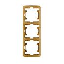 Рамка 3 поста вертикальнаяя (дуб) Mimoza star Mese MAKEL