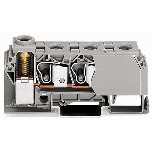 Клемма распределительная пружинная 3 зажима 0.2-10мм2 для TS 35 WAGO (284-621)