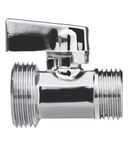 Кран мини 1/2" х 3/4" н/н  ХРОМ-POLISH.латунь  ГОСТ  MPF