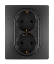 Розетка 2-я с заземлением немецкий стандарт винтовые зажимы (антрацит) Etika Legrand/Daccord/ИЭК (672672) Розетка 2-я с заземлением немецкий стандарт винтовые зажимы (антрацит) Etika Legrand/Daccord/ИЭК (672672)