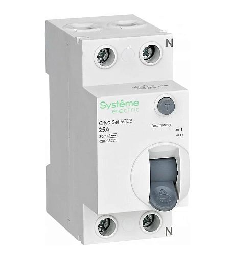 Устройство защитного отключения 25А 2п 30мА тип AC City9 Set SE (C9R36225)