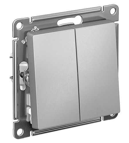 Переключатель 2кл перекрестный 2х схема 7 10АХ (алюминий) ATLASDESIGN SE