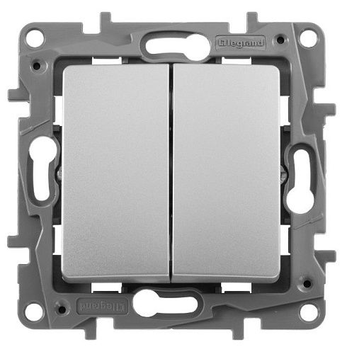 Выключатель 2кл автоматические клеммы (алюминий) Etika Legrand/Daccord/ИЭК (672402)