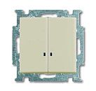 Выключатель 2кл с подсветкой 2006/5 UCGL-92 (слоновая кость) Basic 55 ABB
