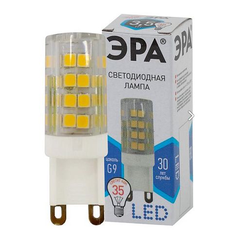 Лампа светодиодная капсула JCD-3.5W-CER-840-G9 3.5Вт 4000K 280Лм G9 170-265В ЭРА