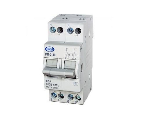 Переключатель реверсивный 2п 40А РП-2-40 Меандр (147451)