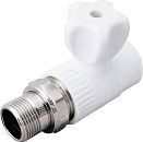 Шаровой кран PP-R для радиатора прямой 20-1/2" РосТурПласт