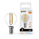 Лампа светодиодная шар 12Вт 2700К 730Лм Е14 Filament GAUSS Elementary Лампа светодиодная шар 12Вт 2700К 730Лм Е14 Filament GAUSS Elementary