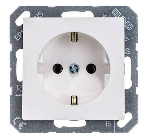 Розетка с заземлением (белый) ECO Profi JUNG
