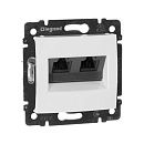 Розетка 2-я РС RJ45 категория 5 UTP (белая) Valena Classic Legrand/Daccord (774231) Розетка 2-я РС RJ45 категория 5 UTP (белая) Valena Classic Legrand/Daccord (774231)