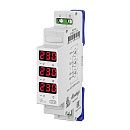 Вольтметр цифровой ВР-М03-1 АС20-450В УХЛ4 3ф 1 модуль на DIN-рейку Меандр (151039)