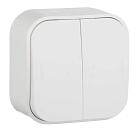 Выключатель 2кл 10А IP20 (белый) Quteo Legrand/Daccord (782202)