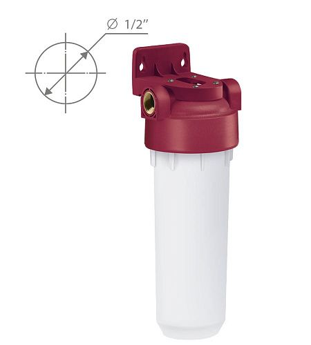 Корпус магистрального фильтра 10SL 1/2 Г-Г для ГВС HOT LINE БАРЬЕР