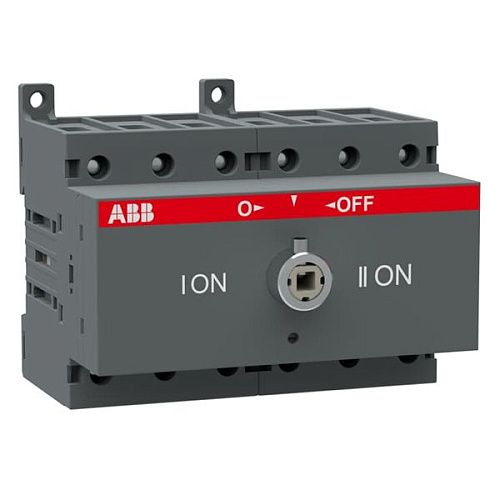 Рубильник 3п 63А ОТ63F3C реверсивный на DIN-рейку или монтажную плату без ручки ABB (1SCA105338R1001) ФЛ