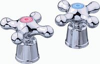 Маховик для смесителя Крест пластик 8х20 (пара) MELODIA MKP20254WC