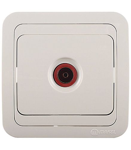 Розетка СУ TV без вставки (крем) Mimoza MAKEL