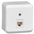 Розетка ОУ PC RJ45 категория 5е (белый) ЭТЮД SE