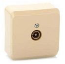 Розетка ОУ TV (кремовый) ЭТЮД SE