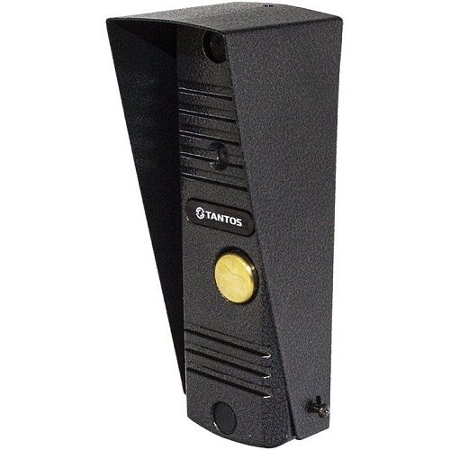 Вызывная панель для видеодомофона цветная (О/У) антивандальная ИК узкая+козырёк TANTOS WALLE медь