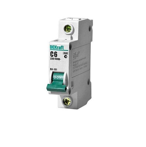 Автоматический выключатель 1п C6 4.5кА ВА-101 DEKraft (11052DEK)