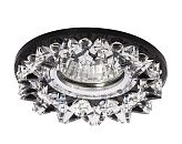 Светильник точечный неповоротный BOHEMIA 51 33 71 50Вт GU5.3 Ø90х15мм Øотв.60мм IP20 ITALMAC черное зеркало