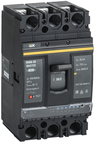 Автоматический выключатель 3п 630А 35кА ВА88-39 с электронным расцепителем MASTER ИЭК (SVA71-3-0630-02)
